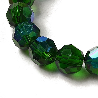 Electroplate Transparent Glass Beads Strands EGLA-A035-T8mm-L10-1