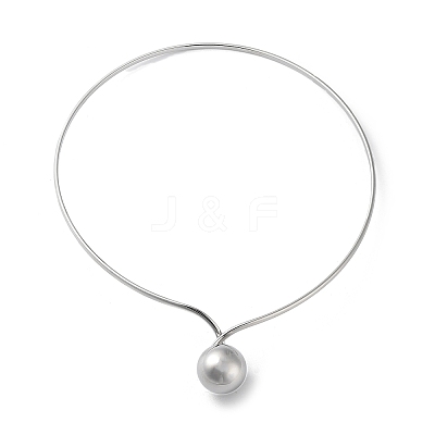 Non-Tarnish 304 Stainless Steel Round Ball Pendant Choker Necklaces NJEW-D058-01P-1