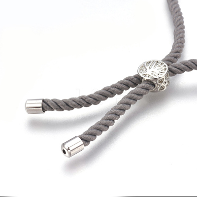 Cotton Cord Bracelet Making KK-F758-03J-P-1