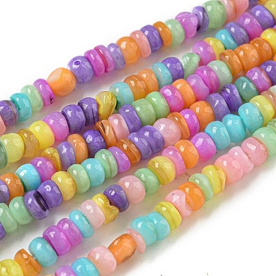 Dyed Natural Freshwater Shell Beads Strands BSHE-G039-07G-1