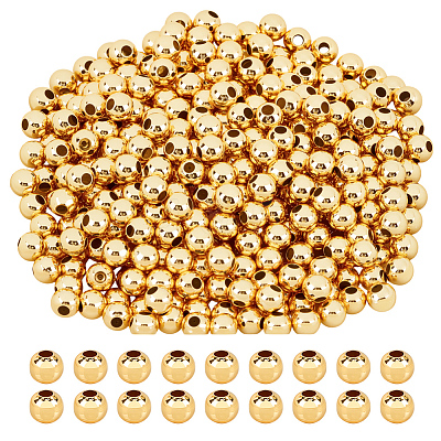 400Pcs Rack Plating Brass Beads KK-ME0001-71-1