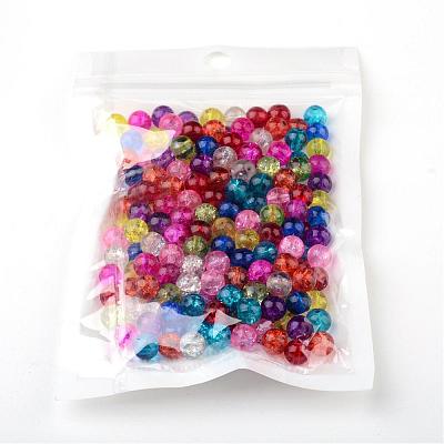Mixed Crackle Glass Beads X-CCG-Q001-6mm-M-1