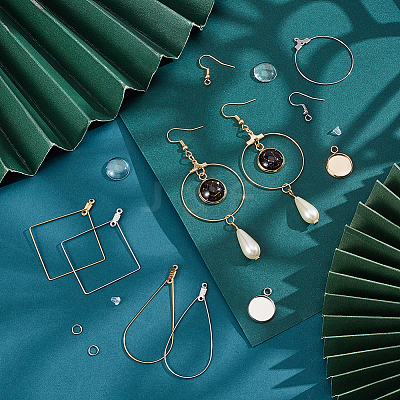 DIY Blank Dome Earring Jerwelry Kit DIY-UN0004-78-1