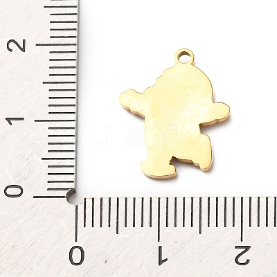 Christmas 304 Stainless Steel Enamel Pendants LS-STAS-B112-02G-07-1