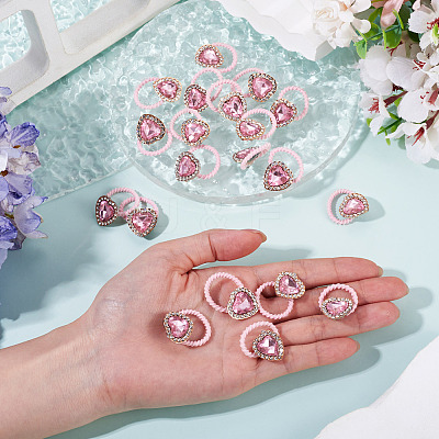 20Pcs Polyester & Rhinestone Girls Hair Accessories OHAR-TA0001-17-1