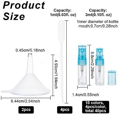 Transparent Glass Spray Bottles Sets DIY-BC0006-28C-1
