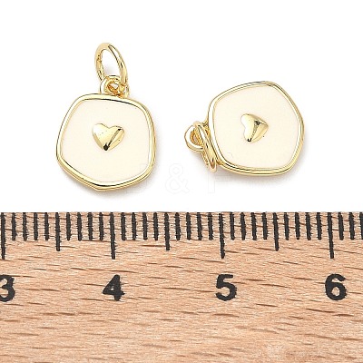 Brass Enamel Pendants KK-C251-36G-01-1