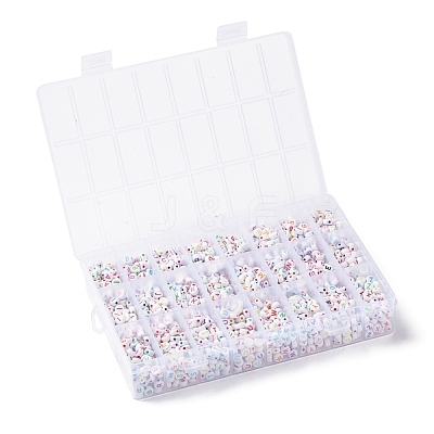 288G 26 Style White Acrylic Beads SACR-X0015-16-1