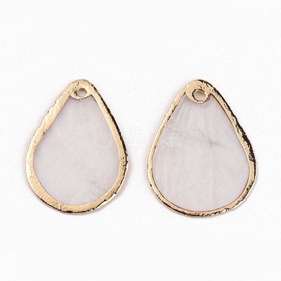 Natural Capiz Shell Pendants X-SSHEL-R144-04-1