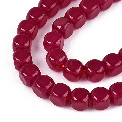Lab Grown Red Corundum Beads Strands G-G106-N01-03-1