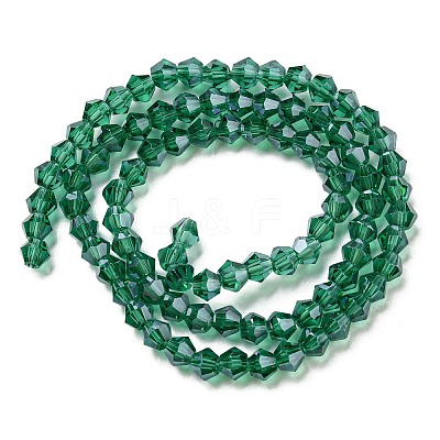Transparent Electroplate Glass Beads Strands GLAA-F029-2mm-C10-1