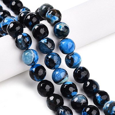 Dyed Natural Agate Beads Strands G-T141-01A-04-1