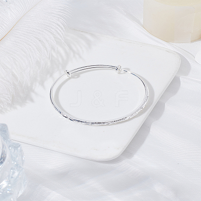 1Pc Brass Adjustable Bangle for Women BJEW-LP0002-52-1