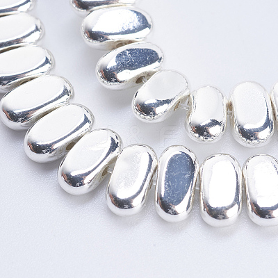 Electroplate Non-magnetic Synthetic Hematite Beads Strands G-J382-4x8x2mm-B04-1