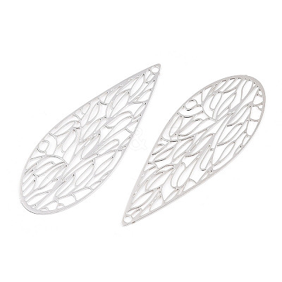 Rack Plating Brass Filigree Pendants KKC-T001-68P-1