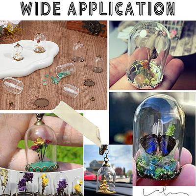10 Sets 2 Styles Glass Dome Cover AJEW-SC0002-71A-1