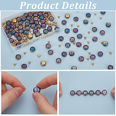 Electroplated Glass Bead GLAA-PH0003-64A-1