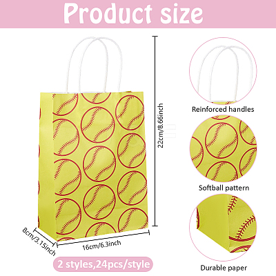 48Pcs 2 Styles Paper Storage Tote Bags ABAG-DR0001-06-1