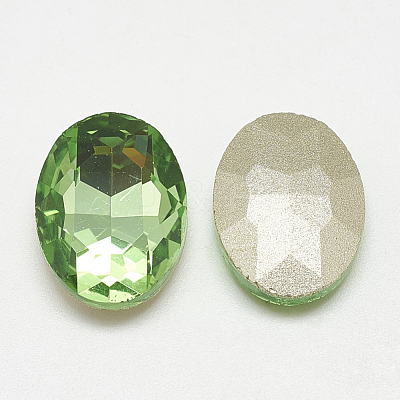 Pointed Back Glass Rhinestone Cabochons RGLA-T080-8x10mm-19-1