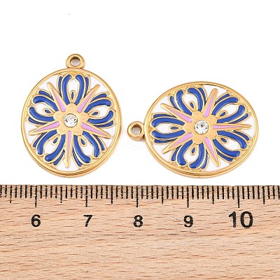 304 Stainless Steel & Enamel Pendants RB-CBA5A59-03G-05-1
