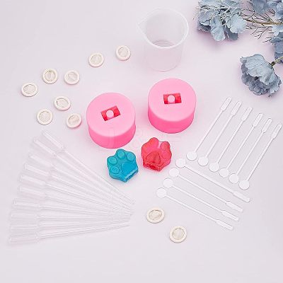 Footprint DIY Straw Topper Silicone Molds Decoration Kit DIY-FG0001-64-1