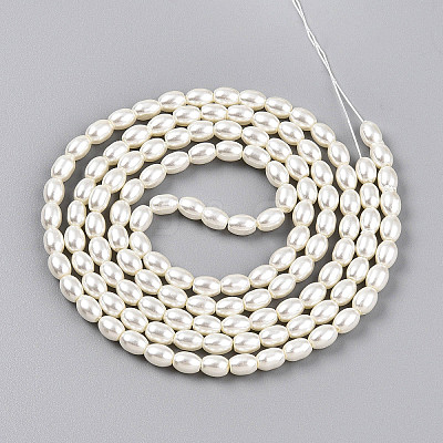 Baking Paint Pearlized Glass Pearl Bead Strands X-HY-T002-01C-02-1