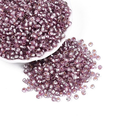 Silver Lined Glass Seed Beads SEED-T007-18A-10-1