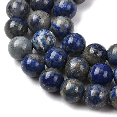Natural Lapis Lazuli Round Bead Strands G-E262-01-10mm-1