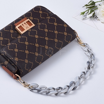 Acrylic Curb Chain Purse Bag Handle AJEW-BA00004-01-1
