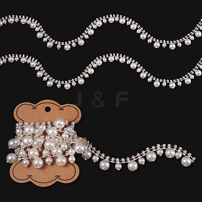 1Yard Round Crystal Glass Rhinestone Cup Chains DIY-PJ0001-43B-1