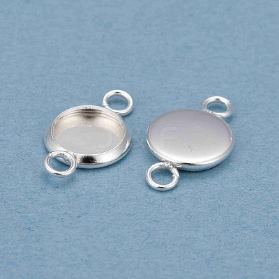 201 Stainless Steel Cabochon Connector Settings STAS-F191-15S-A-1
