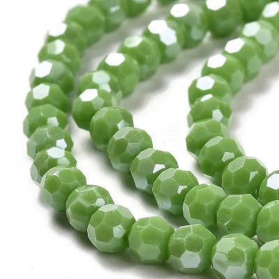 Electroplate Opaque Glass Beads Strands EGLA-A035-P4mm-A15-1