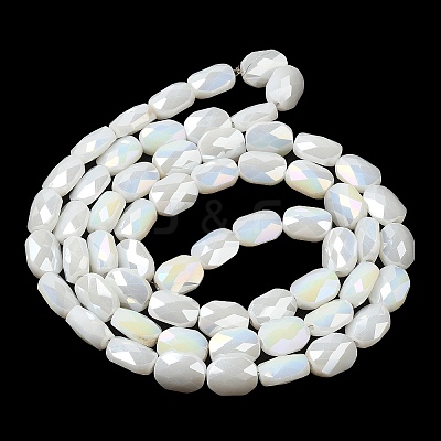 Electroplated Glass Beads Strands GLAA-G092-A-12-1