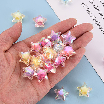 Transparent Acrylic Beads TACR-S152-18D-1