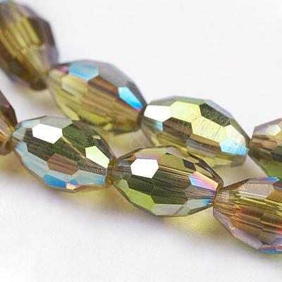 Electroplate Glass Beads Strands EGLA-J013-4x6mm-H29-1