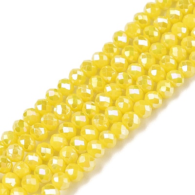 Electroplate Glass Beads Strands EGLA-A034-P2mm-B03-1