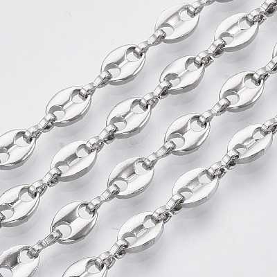 Tarnish Resistant 304 Stainless Steel Coffee Bean Chains STAS-R100-24-1