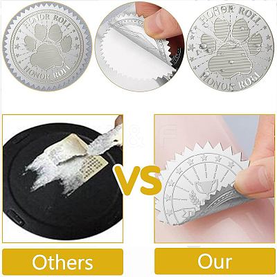 34 Sheets Silver Foil Embossed PET Picture Sticker DIY-WH0528-025-1