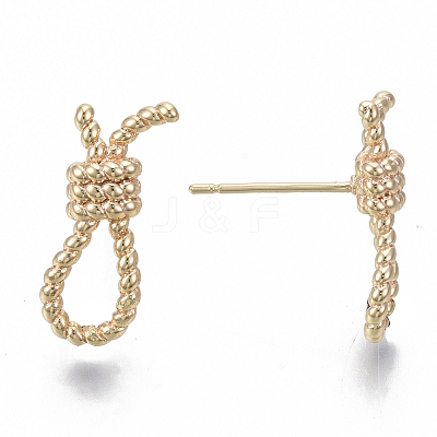 Brass Stud Earrings KK-S348-455-NF-1