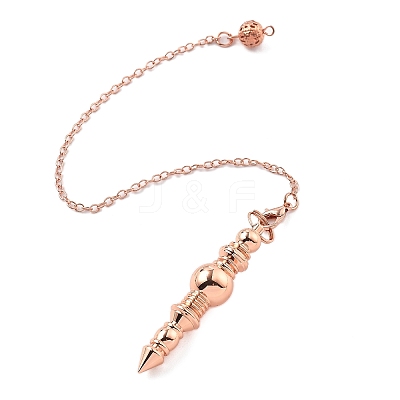 Brass Dowsing Pendulum Big Pointed Pendants KK-H491-08RG-1