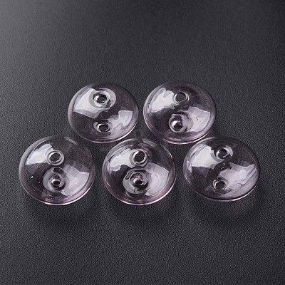 Transparent Handmade Blown Glass Globe Beads GLAA-T012-52E-1