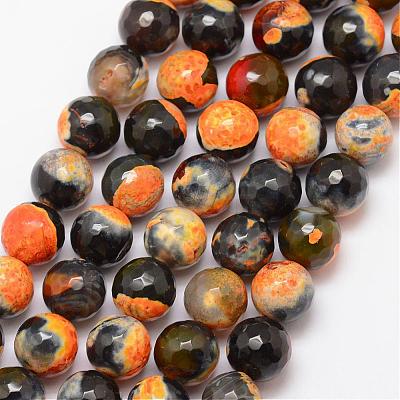 Natural Fire Crackle Agate Bead Strands G-K166-06F-10mm-02-1