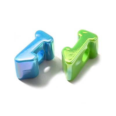 UV Plating Opaque Acrylic Beads SACR-Z007-02B-1