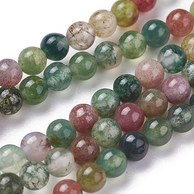 Natural Indian Agate Bead Strands G-A130-2mm-K12-1