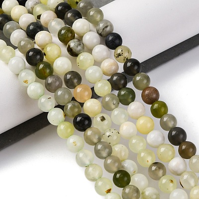 Natural New Jade Beads Strands X-G-F591-16-6MM-1