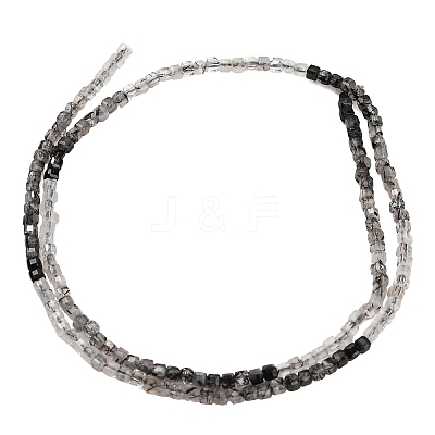 Gradient Color Natural Tourmalinated Quartz Beads Strands GG-CBA9722-C01-2x2mm-1