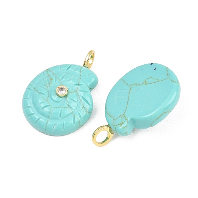 Synthetic Turquoise Pendants X-G-H353-02G-09-1