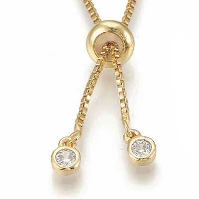 Adjustable Brass Necklace Making X-KK-Q746-002G-1