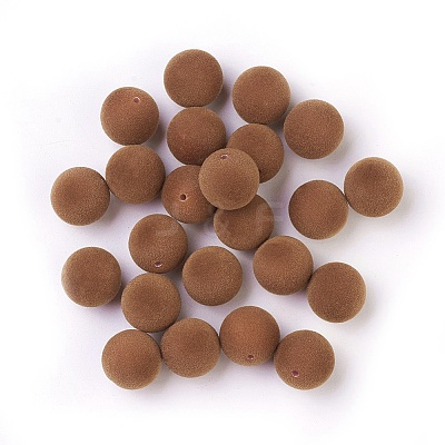 Flocky Acrylic Beads X-OACR-I001-16mm-L02-1