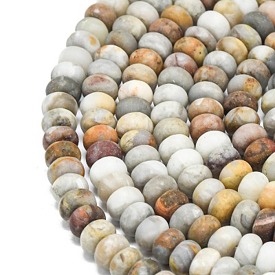 Natural Gobi Agate Beads Strands G-P575-A27-6x4mm-1